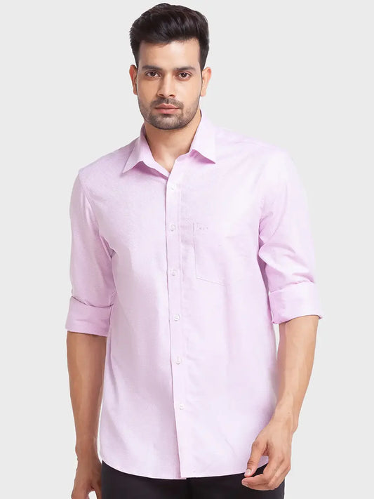 Men Red Tailored Fit Checks Cotton Full Sleeve Shirts