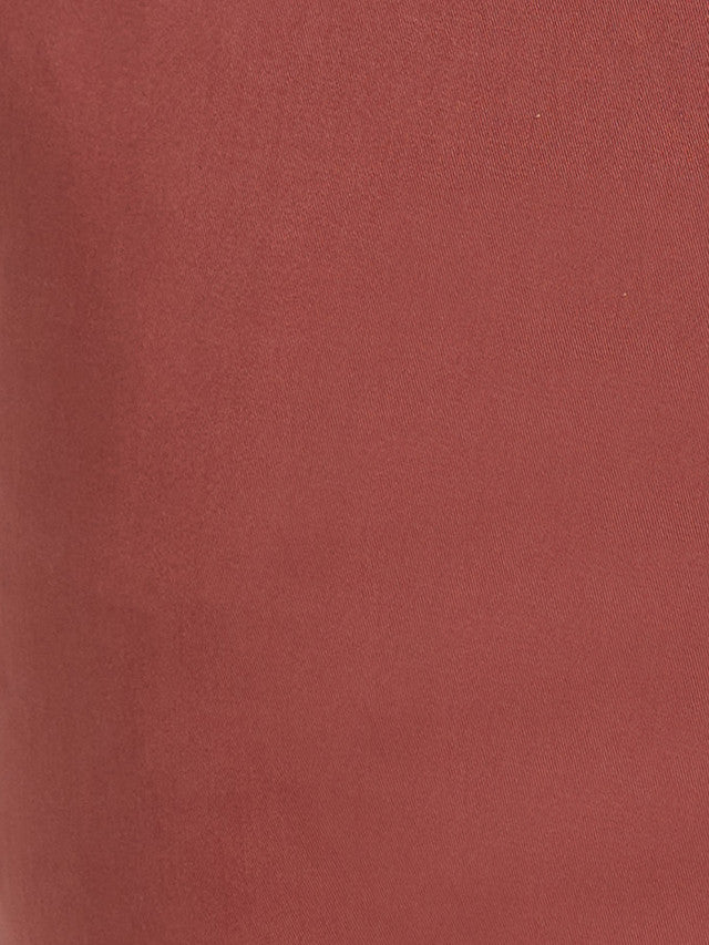 Colorplus Men Orange Solid Slim Fit Trouser