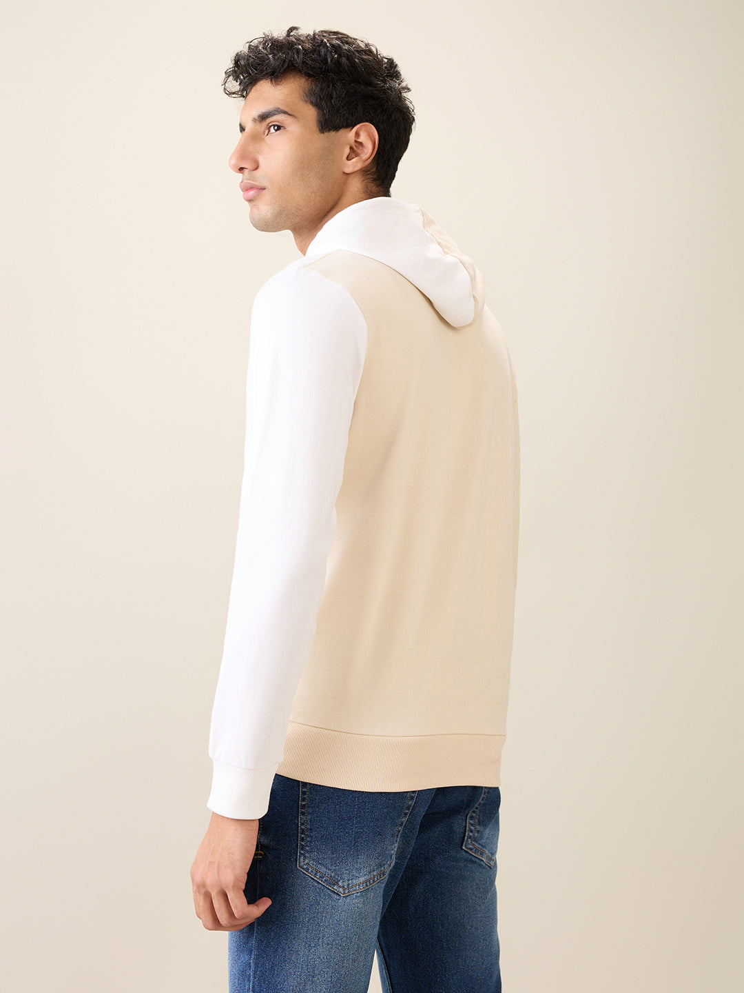 Park Avenue Men Brown Cut & Sew Slim Fit Cotton Blend Sweatshirt