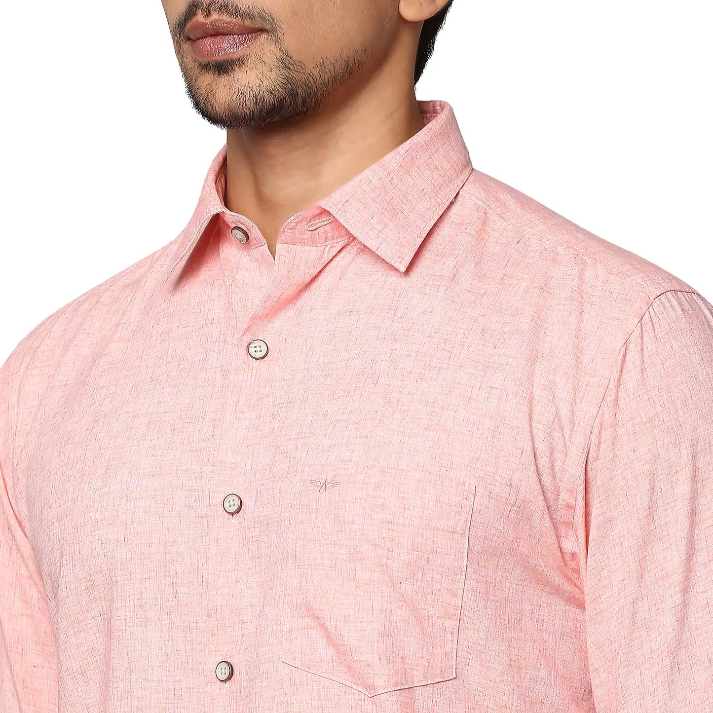 Park Avenue Men Pink Slim Fit Lyocell Blend Casual Shirt