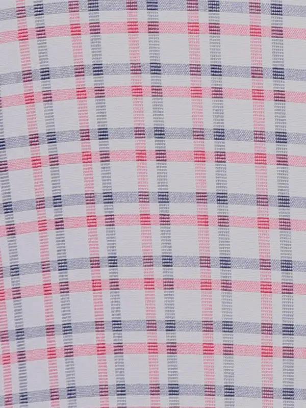 Men Red Slim Fit Checks Cotton Cut Away Collar Shirts