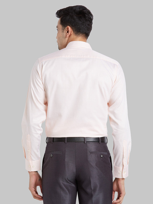 Park Avenue Men Orange Checkered Regular Fit Full Sleeve Semi Cut Away Collar Shirt