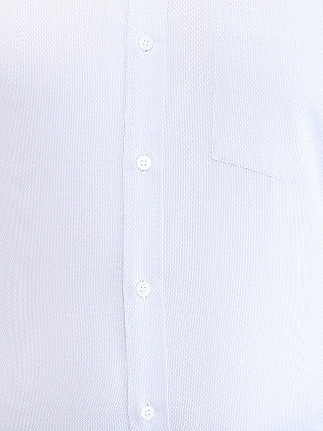 Park Avenue Men Blue Structured Regular Fit Cotton Formal Shirt