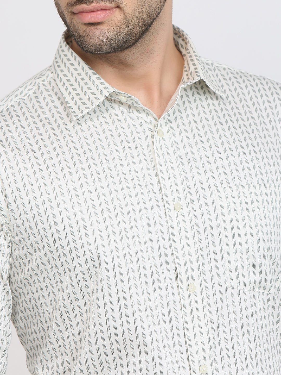 Park Avenue Men Brown Printed Regular Fit Cotton Formal Shirt