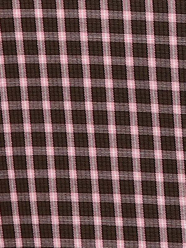 Men Brown Slim Fit Checks Cotton Shirts