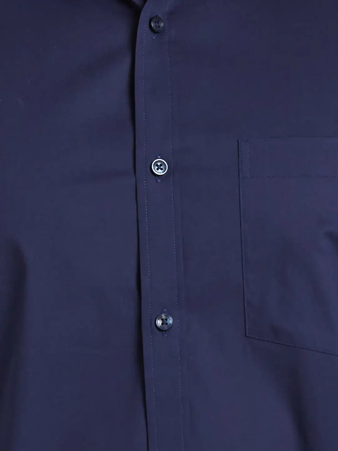 Men Blue Slim Fit Solid Cotton Blend Shirts