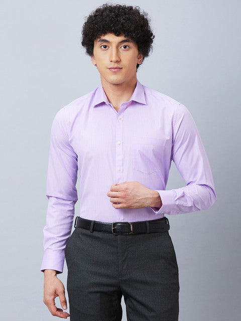 Park Avenue Men Purple Fil-A-Fil Slim Fit Polyester Blend Formal Shirt