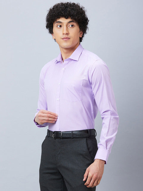 Park Avenue Men Purple Fil-A-Fil Slim Fit Polyester Blend Formal Shirt