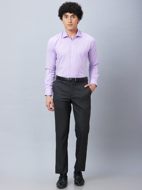 Park Avenue Men Purple Fil-A-Fil Slim Fit Polyester Blend Formal Shirt