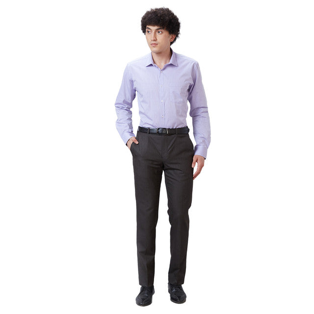 Park Avenue Men Purple Solid Slim Fit Cotton Formal Shirt