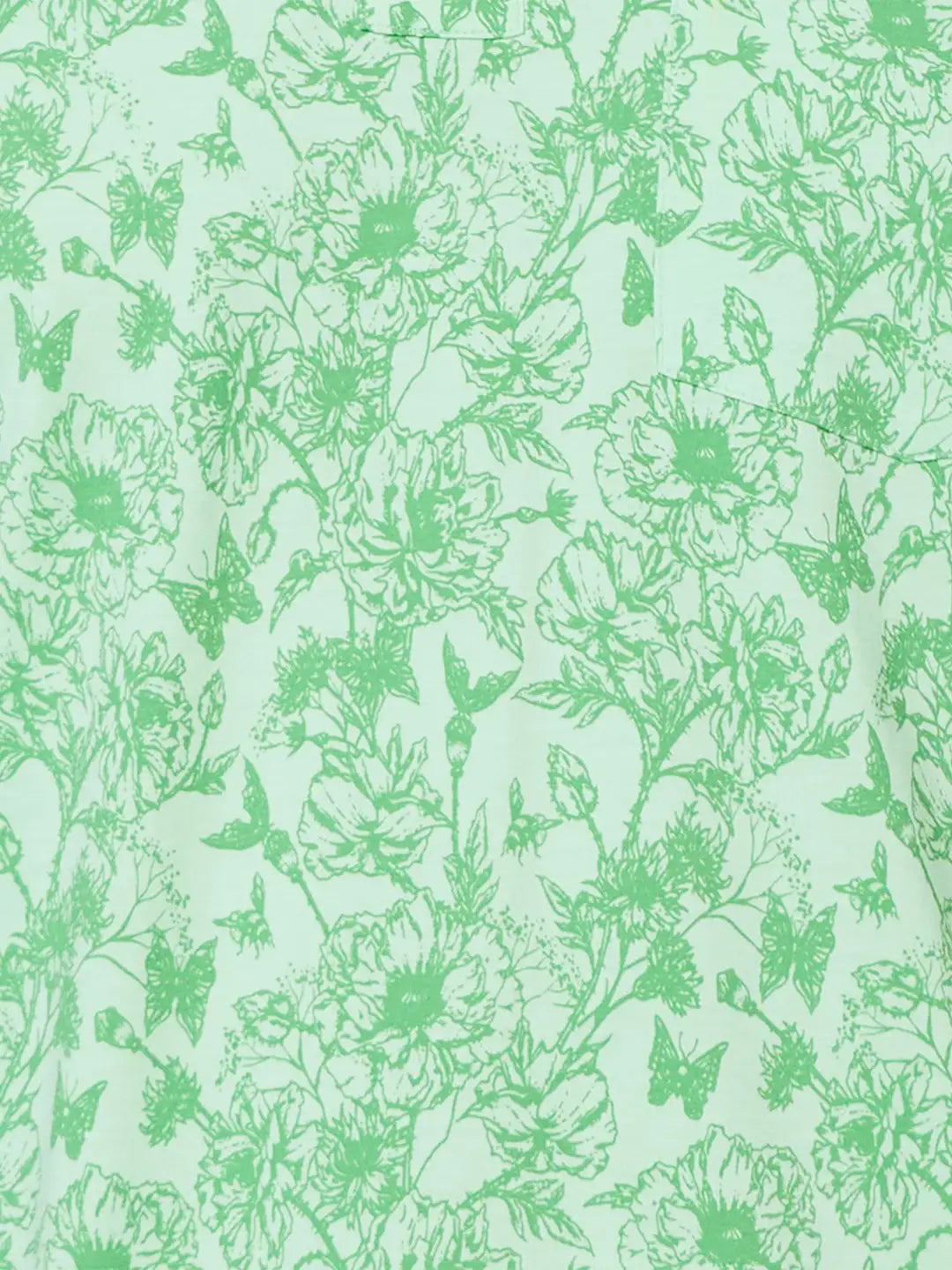 Raymond Contemporary Fit Printed Medium Green T-Shirt