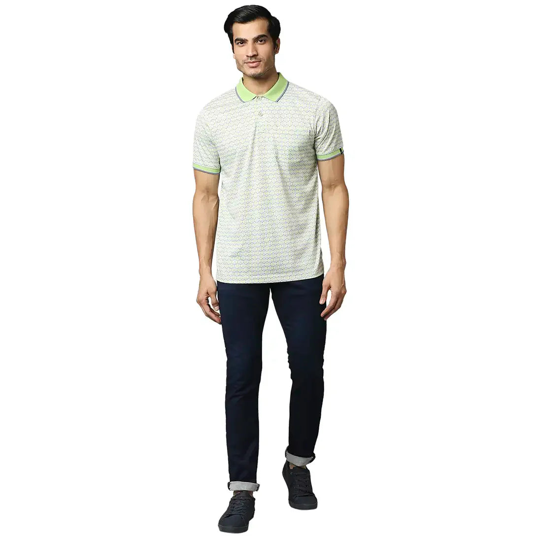 Men Blue Slim Fit Solid Cotton Blend Jeans