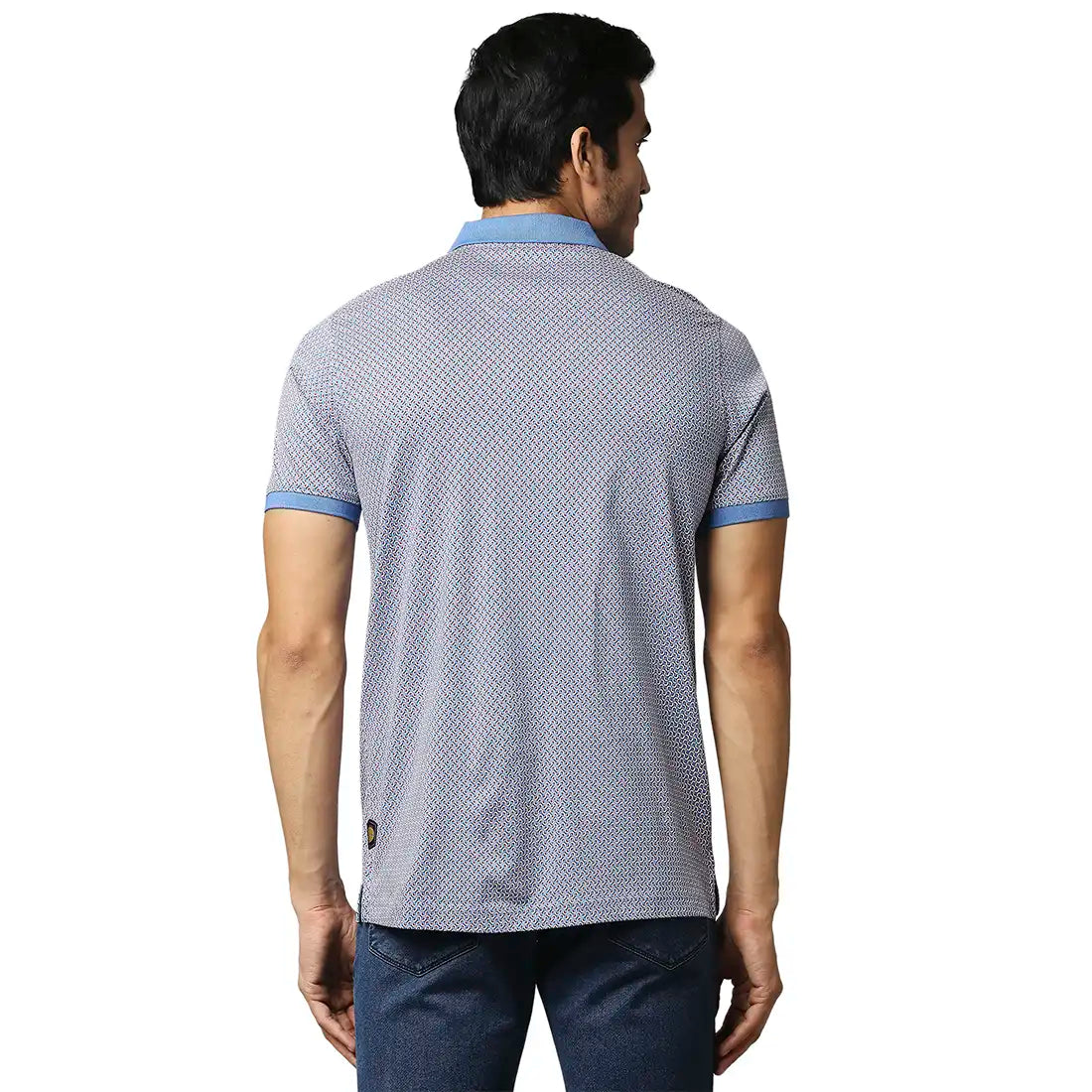 Men Blue Slim Fit Solid Cotton Blend Jeans