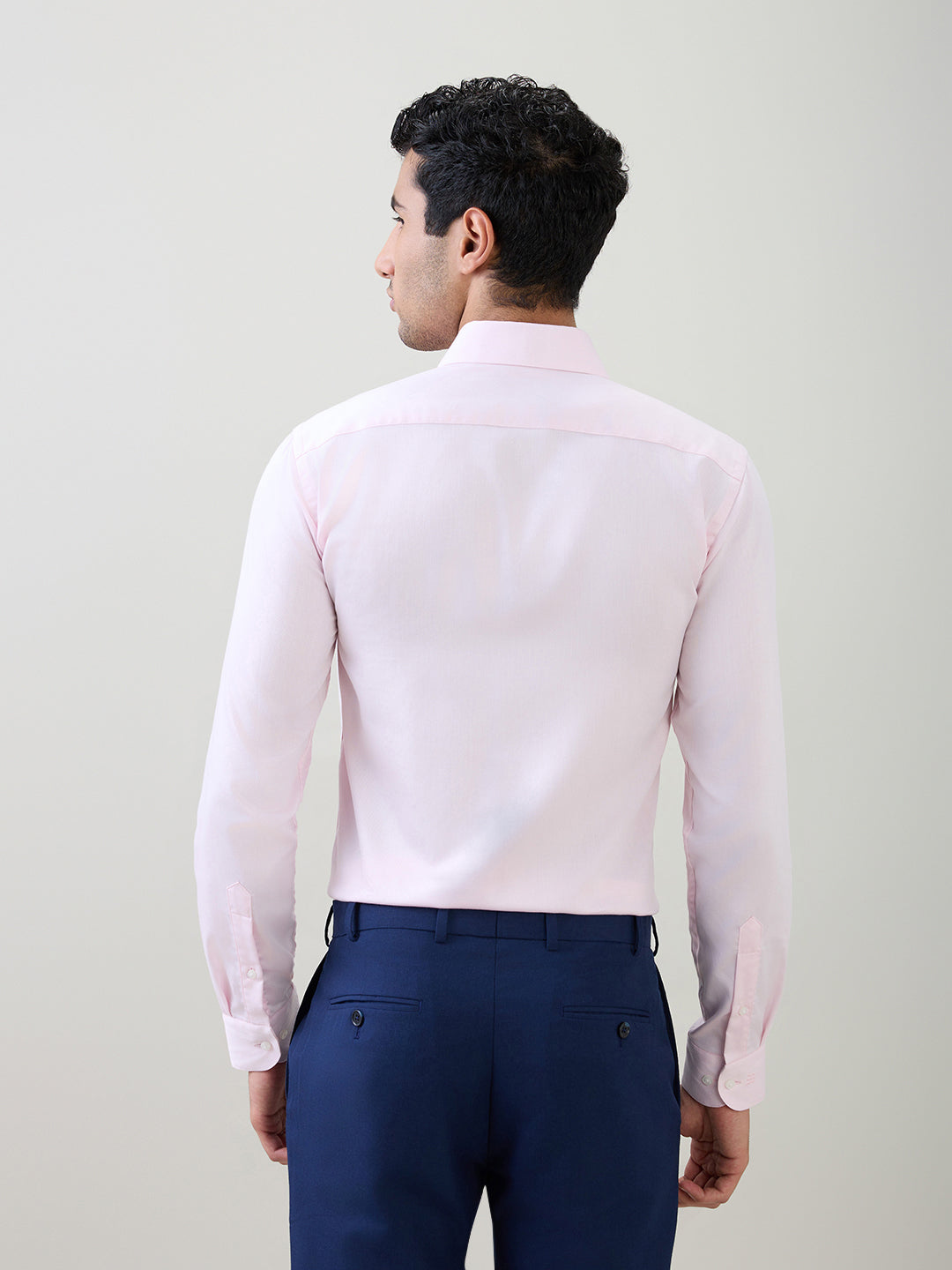 Raymond Men Red Structure Slim Fit Cotton Full Sleeve Formal Shirt