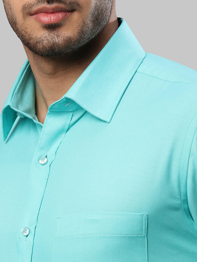 Raymond Green Structure Slim Fit Full Sleeve Cotton Shirt