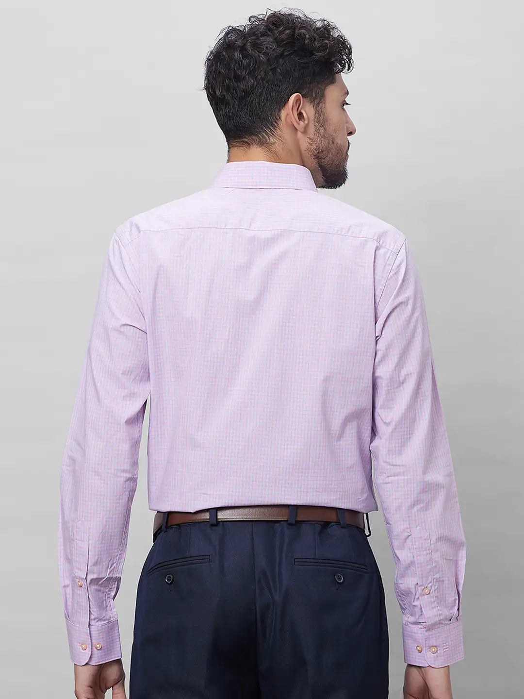 Raymond Men Purple Structured Slim Fit Cotton Formal Shirt