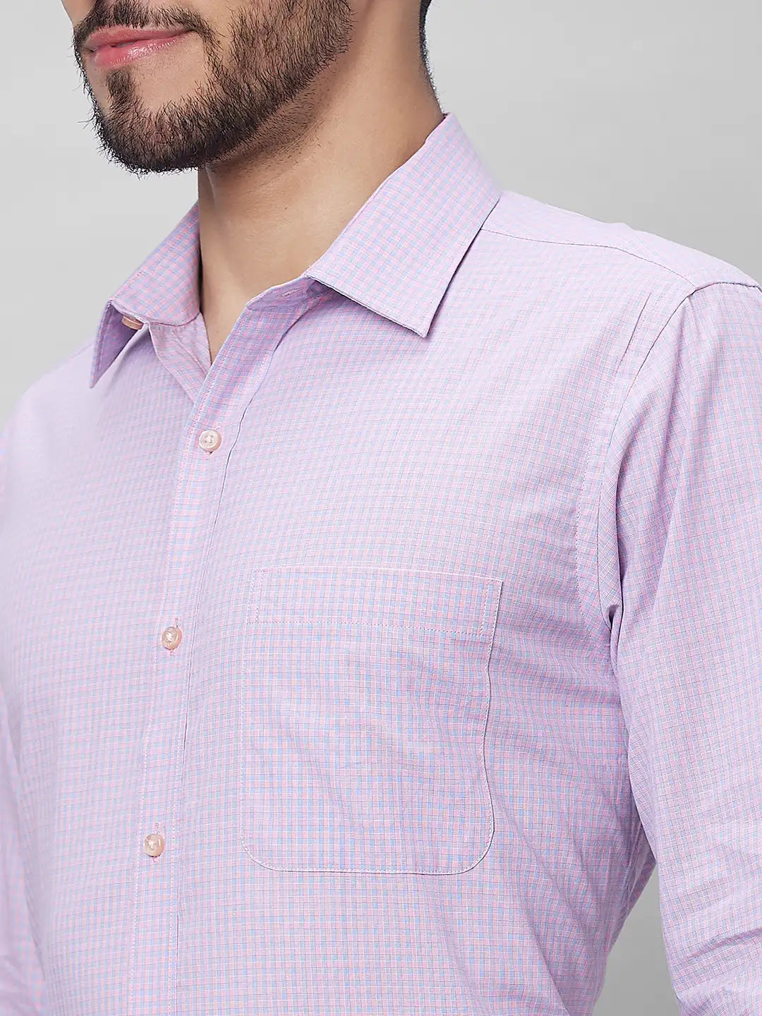 Raymond Men Purple Structured Slim Fit Cotton Formal Shirt