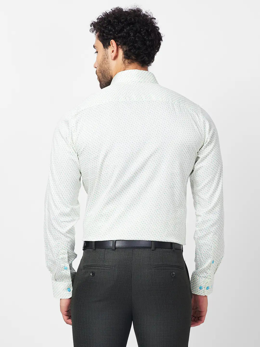 Raymond Men Blue Structure Slim Fit Cotton Shirt