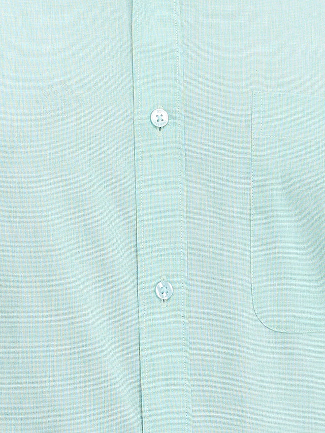 Raymond Green Solid Slim Fit Full Sleeve Cotton Shirt