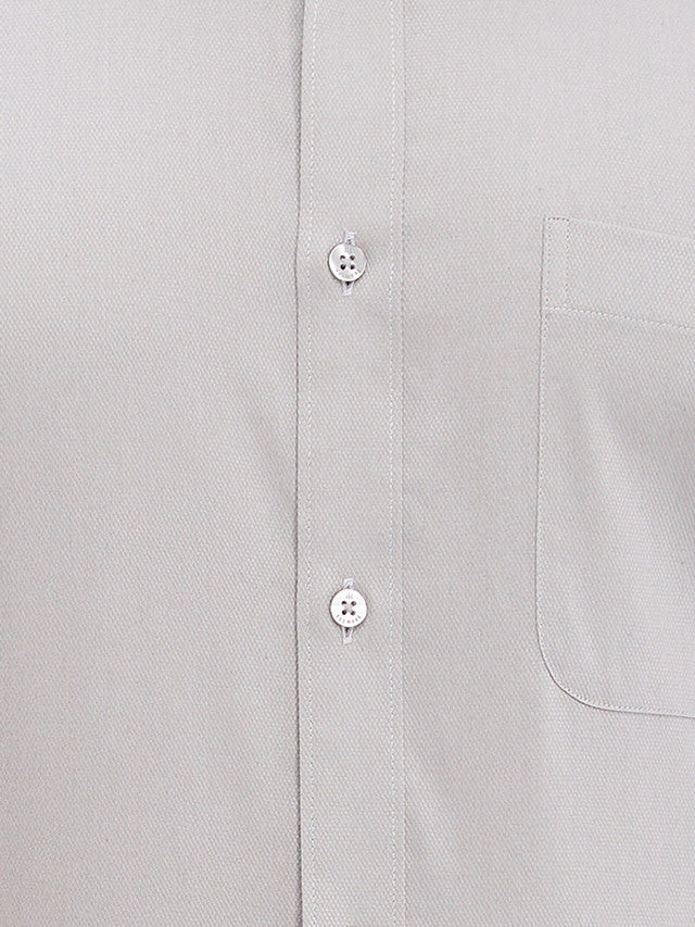 Raymond Grey Solid Slim Fit Full Sleeve Cotton Shirt