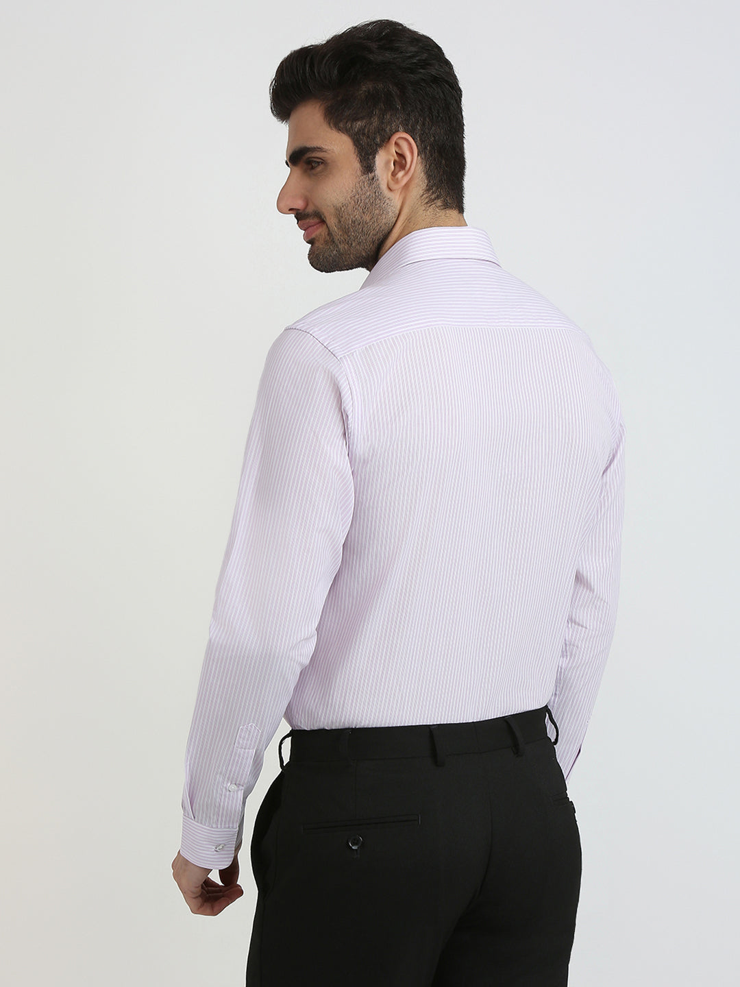 Raymond Men Purple Structure Slim Fit Cotton Formal Shirt