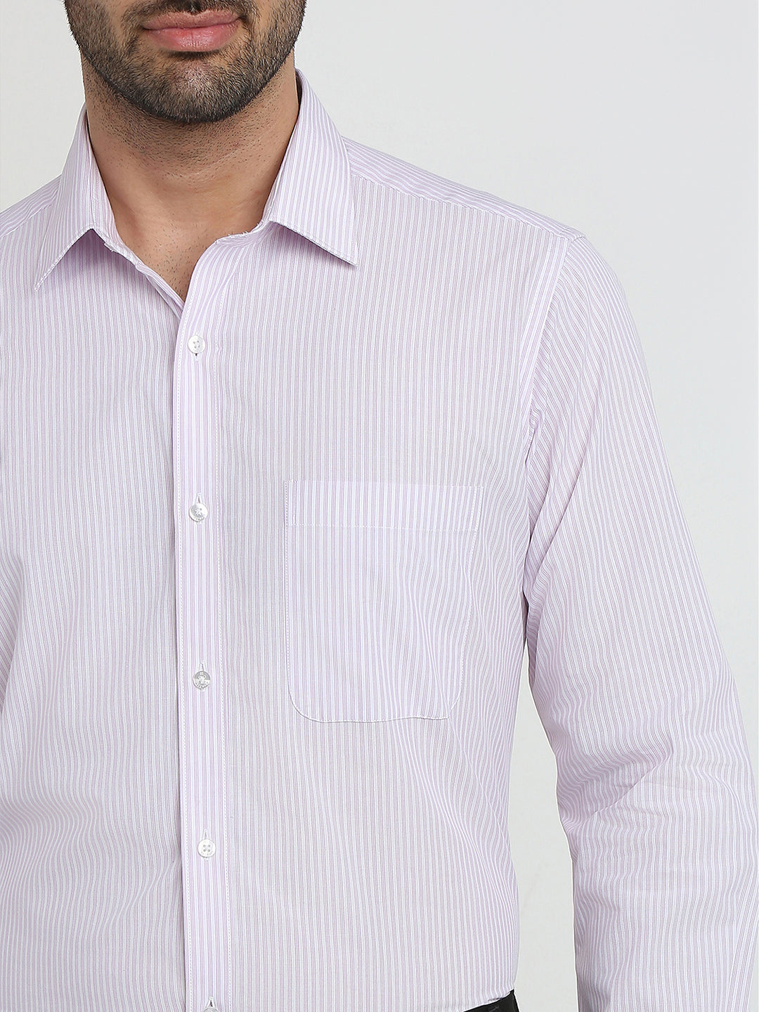 Raymond Men Purple Structure Slim Fit Cotton Formal Shirt