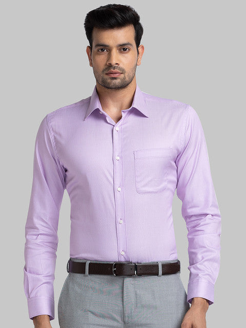 Raymond Men Purple Structure Slim Fit Cotton Shirt