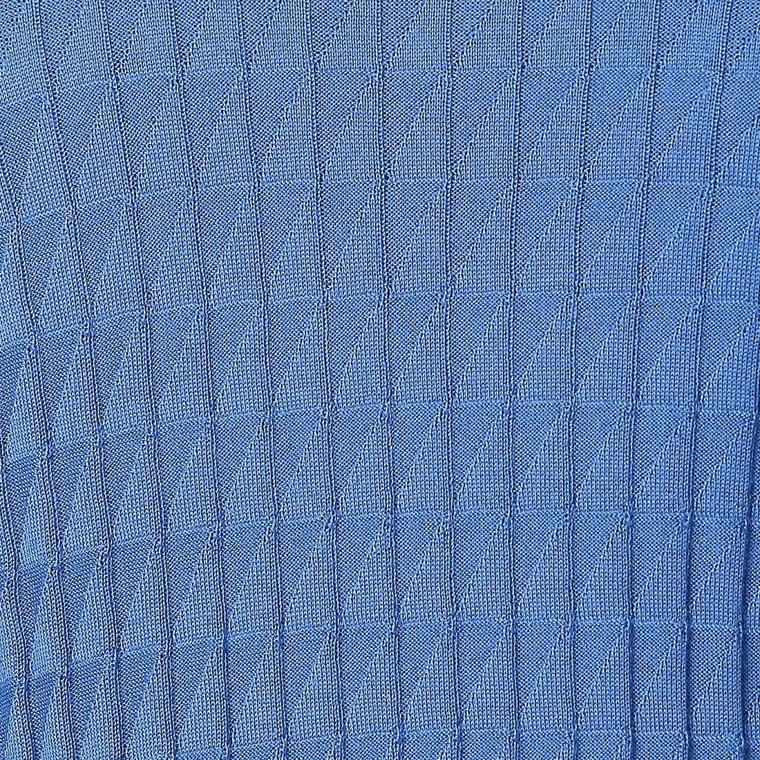 Men Blue Wrapper Wool Blend Full Sleeve V Neck Collar Sweaters