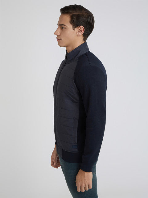 Parx Men Blue Cut & Sew Regular Fit Cotton Blend Sweatshirt