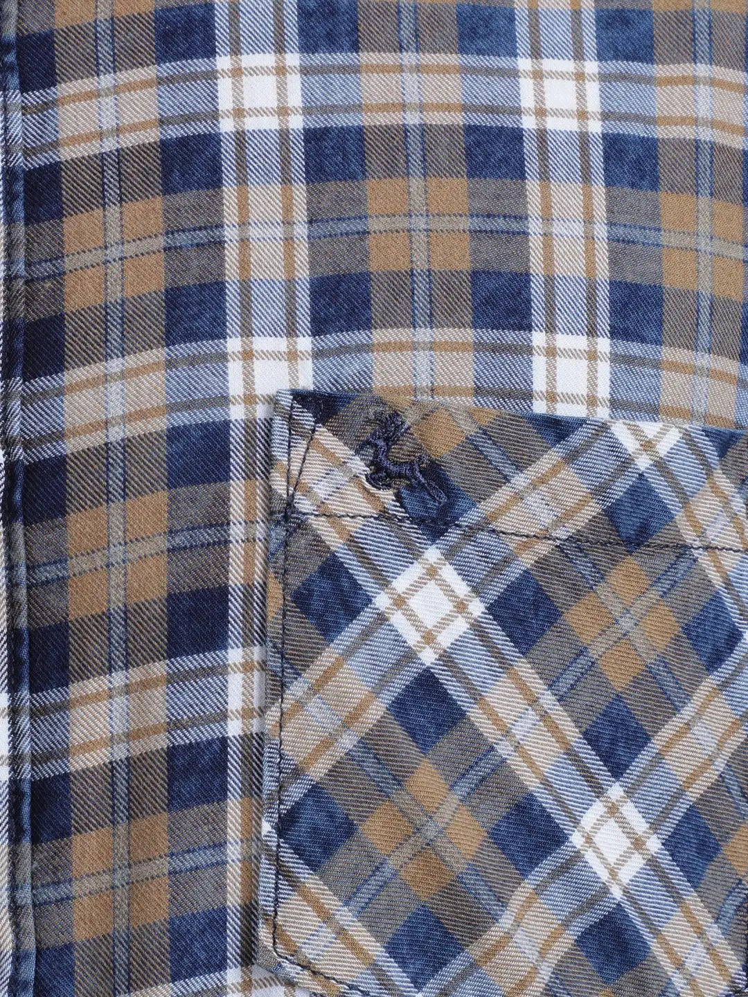 Men Brown Slim Fit Checks Cotton Full Sleeve Shirts