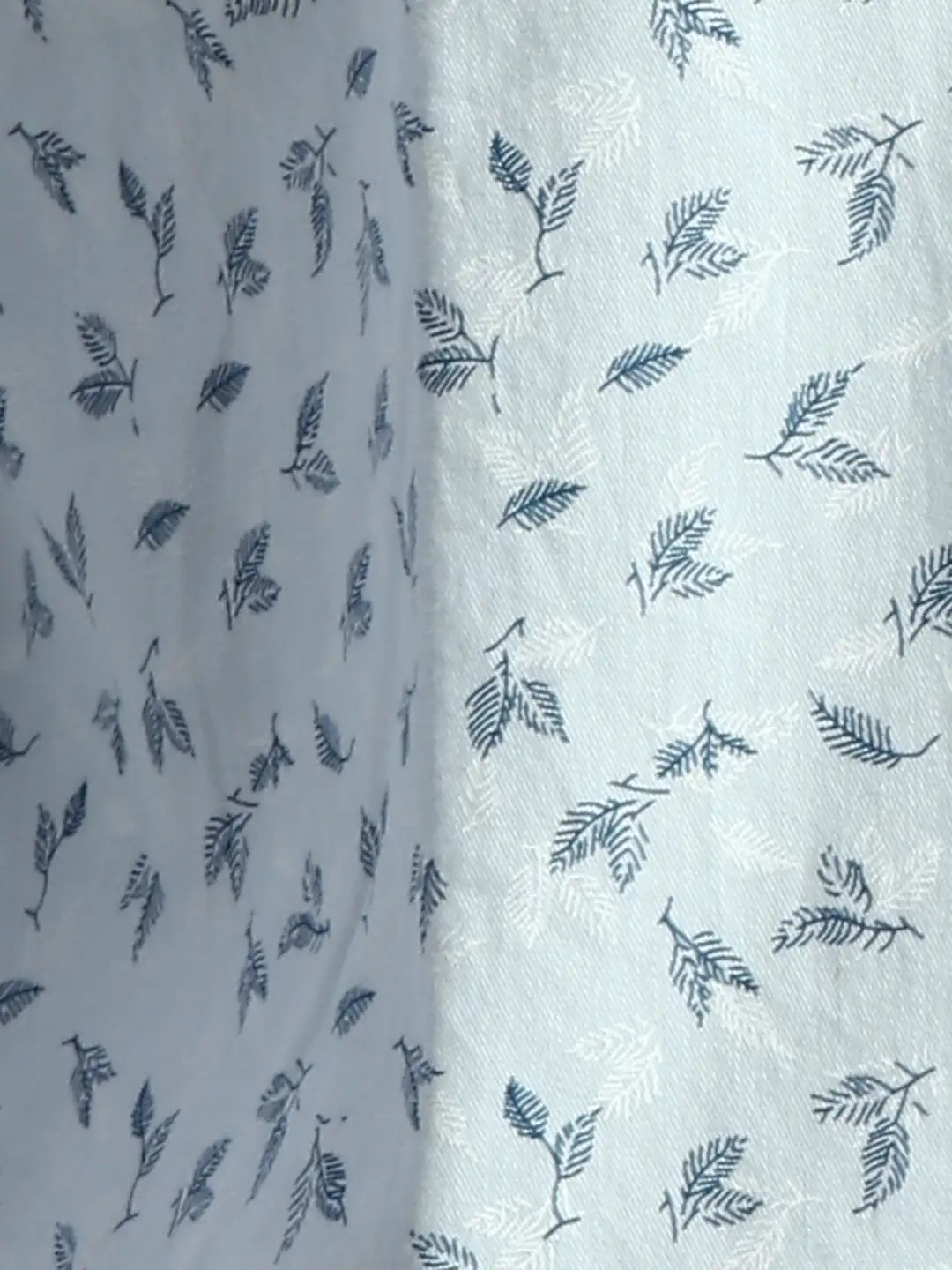 Men Blue Slim Fit Print Cotton Full Sleeve Cut Away Collar Shirts