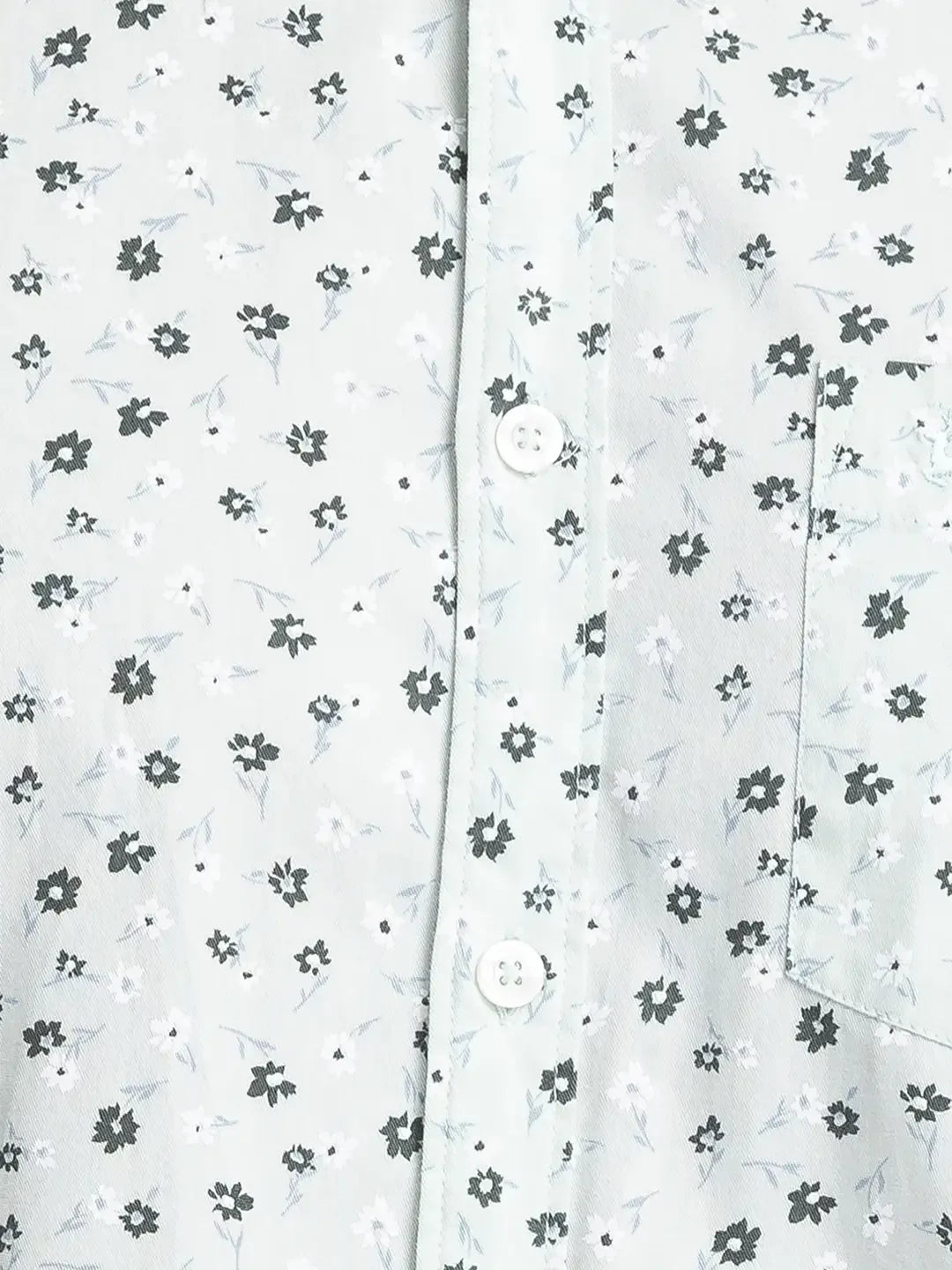 Parx Men Green Print Slim Fit Cotton Full Sleeve Shirts