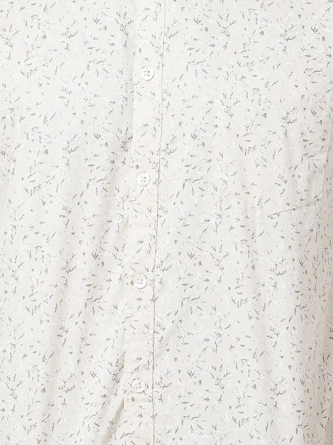 Parx Men Brown Printed Slim Fit Cotton Casual Shirt