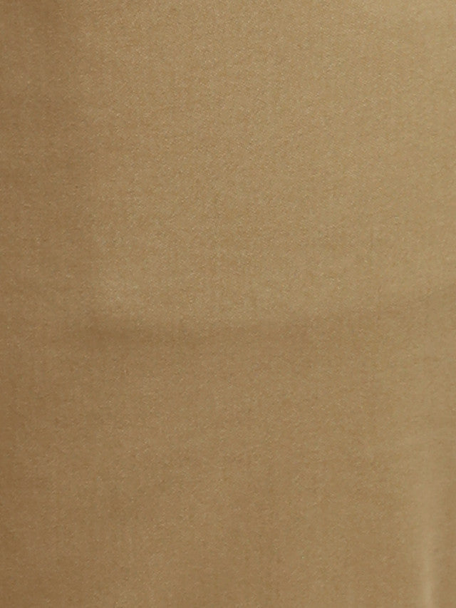 Parx Khaki Solid Super Slim Fit Cotton Blend Trouser