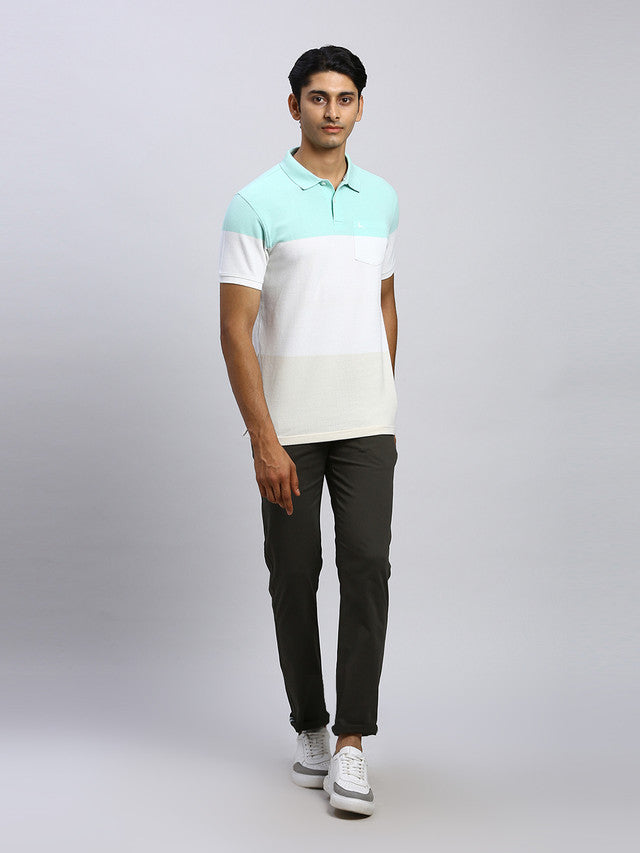 Parx Men Green Solid Tapered Fit Trouser