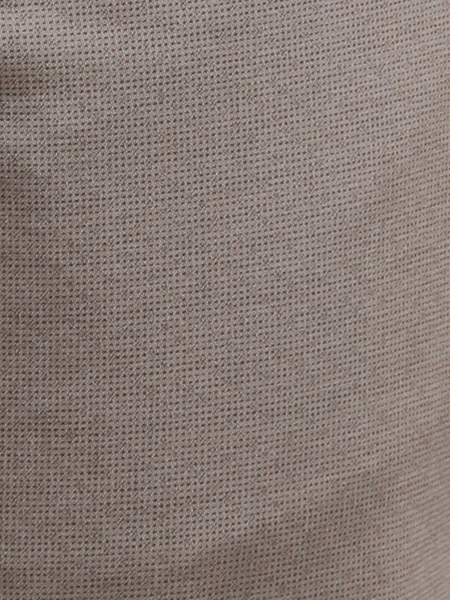 Parx Grey Printed Low Rise Tapered Fit Cotton Blend Trouser