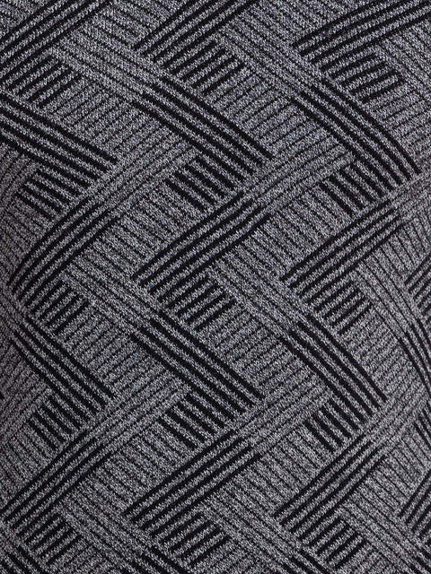 Parx Men Black Jacquard Acrylic Sweater