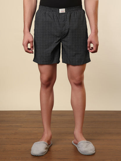 Sleepz Men Multi-Colour Printed Regular Fit Cotton Boxer