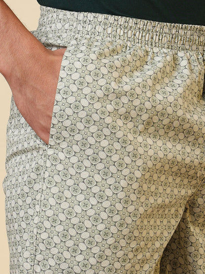 Sleepz Men Green Printed Regular Fit Cotton Boxer