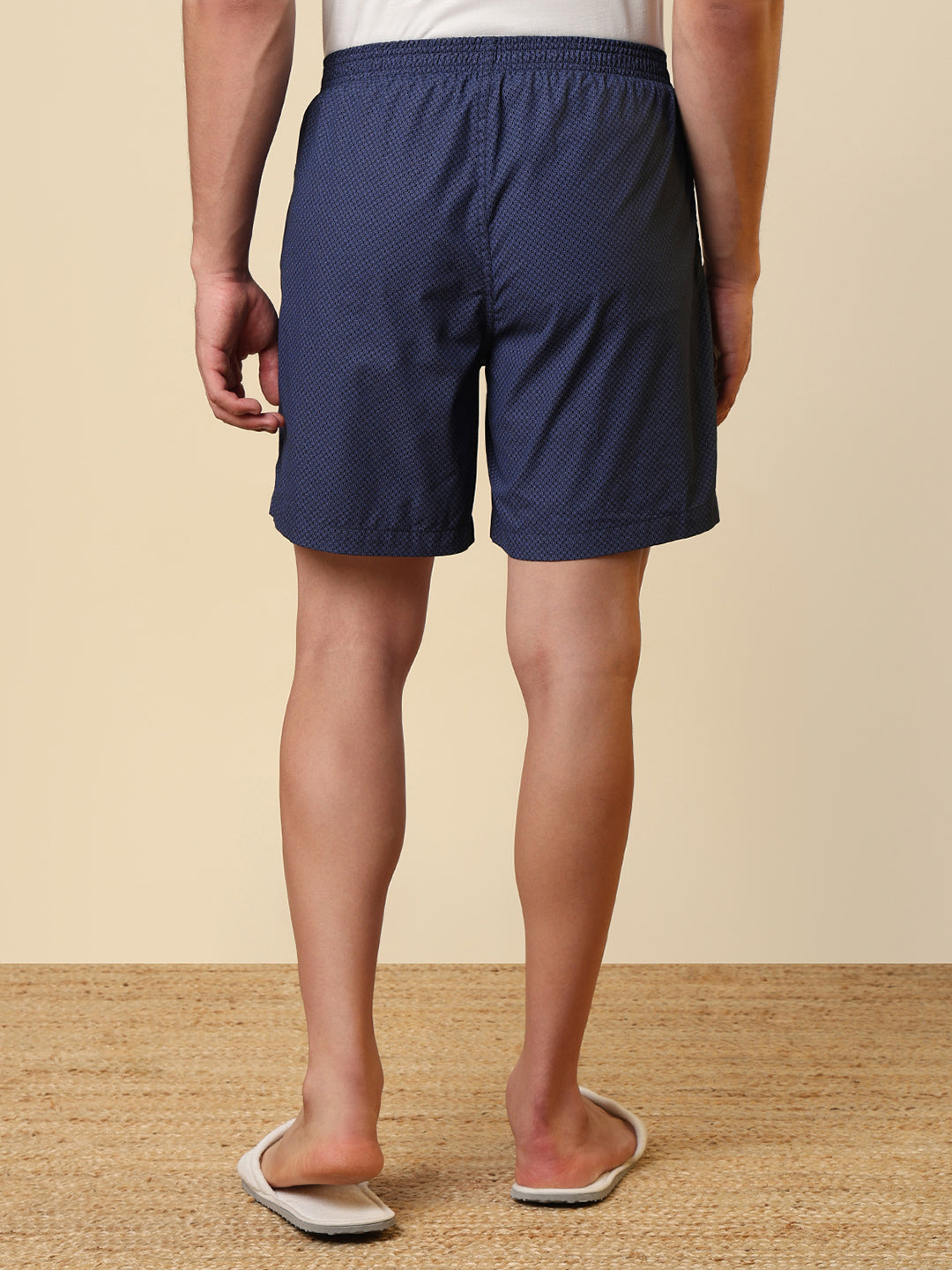 Sleepz Men Blue Printed Regular Fit Cotton Boxer