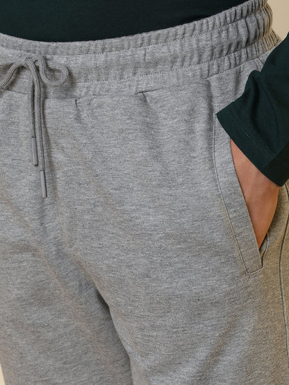 Sleepz Men Grey Solid Regular Fit Cotton Blend Trackpant      