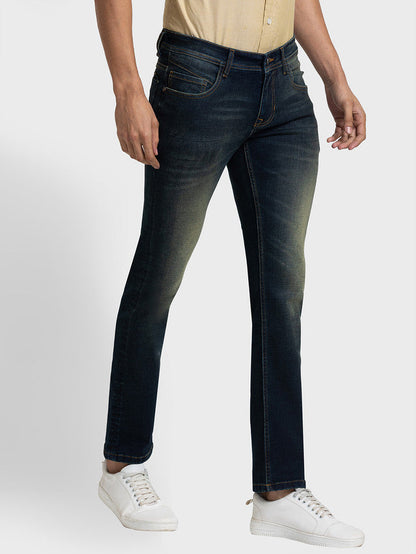 Colorplus Men Brown Yarn Dyed Tapered Fit Jeans