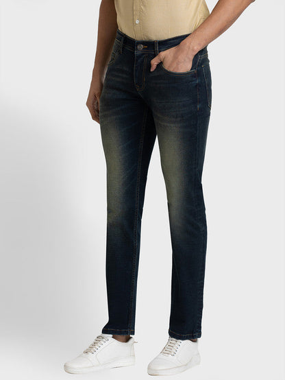 Colorplus Men Brown Yarn Dyed Tapered Fit Jeans