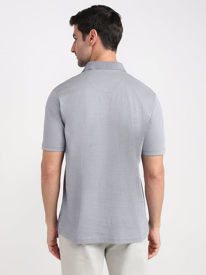 Colorplus Men Grey Printed Comfort Fit Cotton Half Sleeve T-Shirt