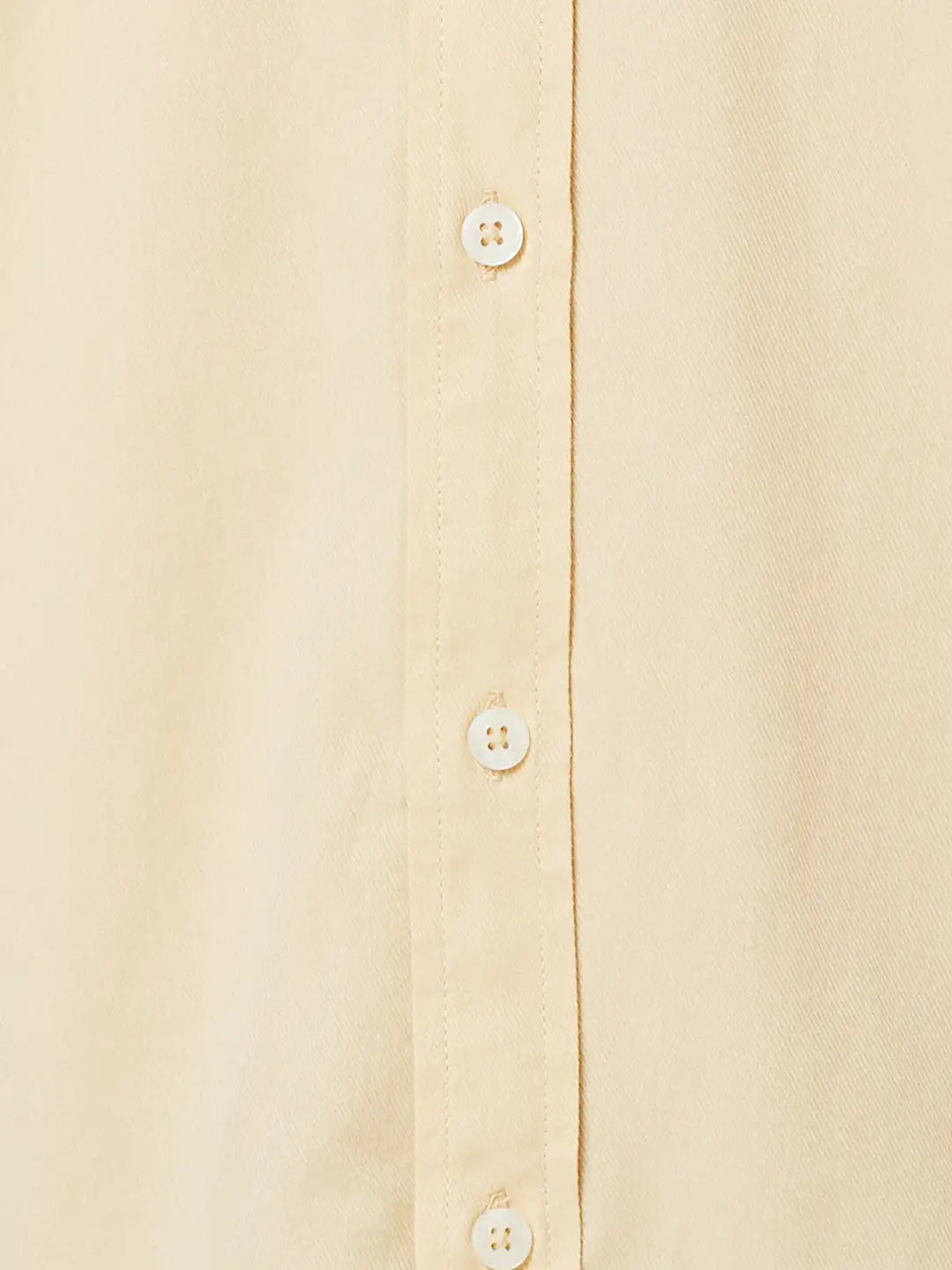 Men Yellow Comfort Fit Twill Cotton Full Sleeve Shirts