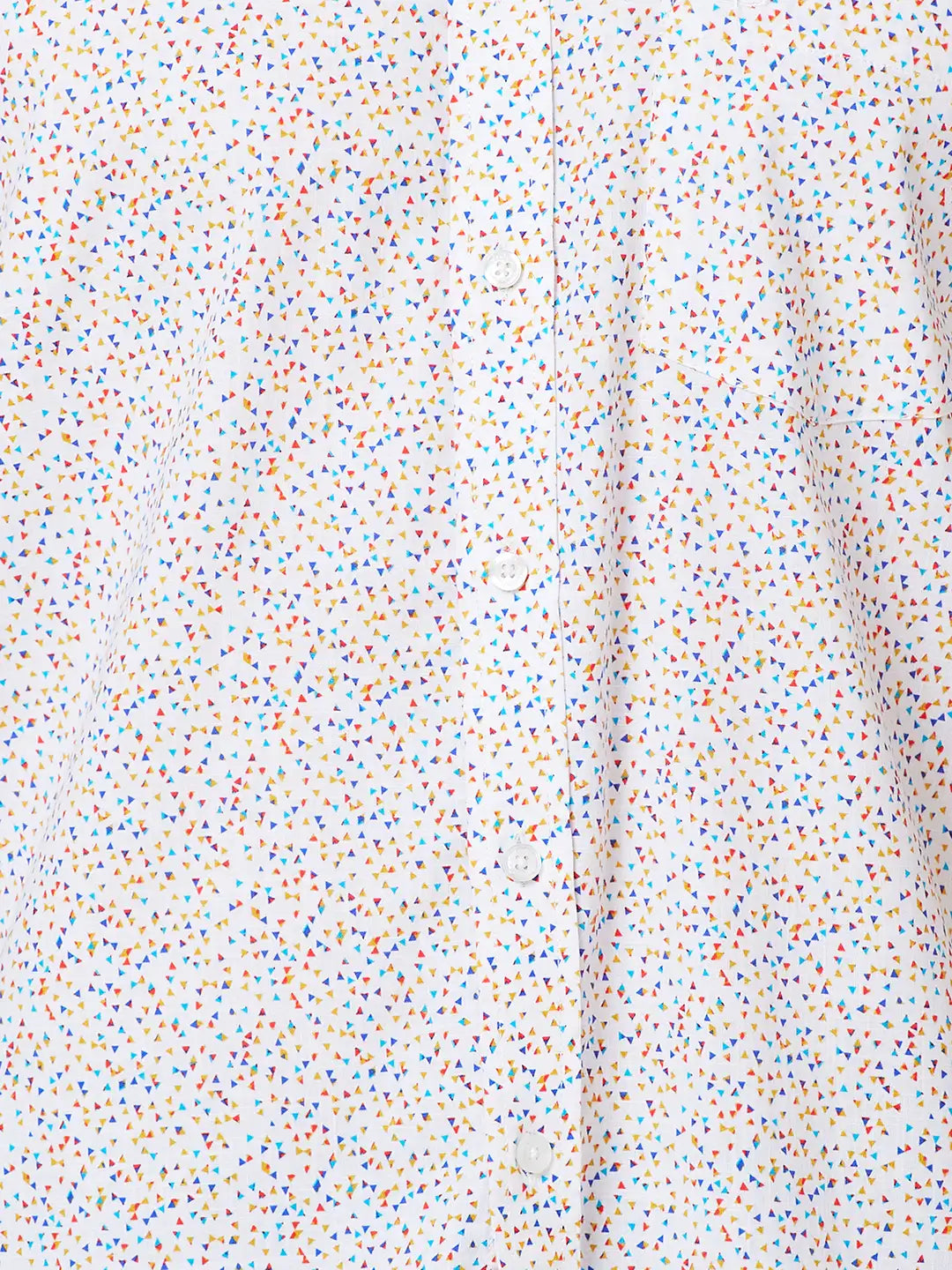 Men White Classic Fit Print Cotton Half Sleeve Shirts