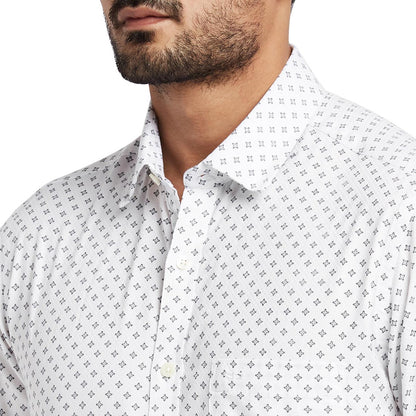 Men Blue Contemporary Fit Print Cotton Full Sleeve Shirts