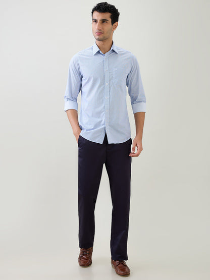 Colorplus Men White Printed Slim Fit Cotton Full Sleeve Casual Shirt