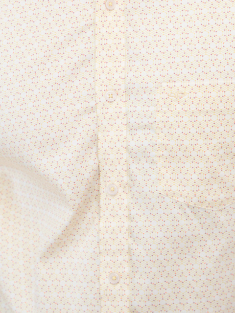 Colorplus Men Brown Printed Regular Fit Cotton Grometric Print Casual Shirt