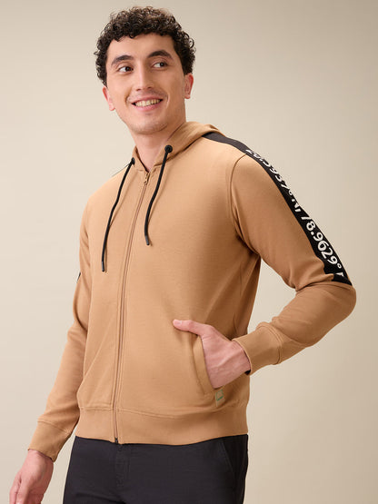 Colorplus Men Brown Solid Regular Fit Polyester Blend Full Sleeve Sweatshirt